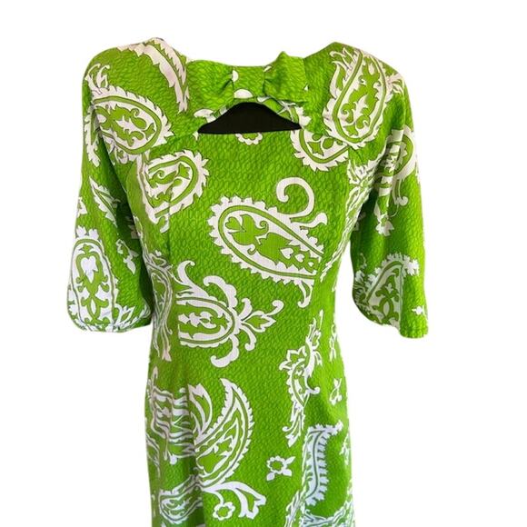 Vintage 1960s Toriki Hawaii Green Maxi Dress Women’s M-L - Picture 3 of 8